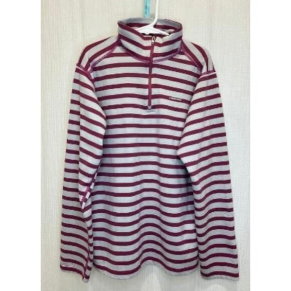 Patagonia Other - PATAGONIA Girls Sz Large / 12 Striped Athletic 1/4 Zip Long Sleeve Shirt
